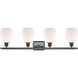 Ballston Eaton 4 Light 36 inch Matte Black Bath Vanity Light Wall Light, Ballston