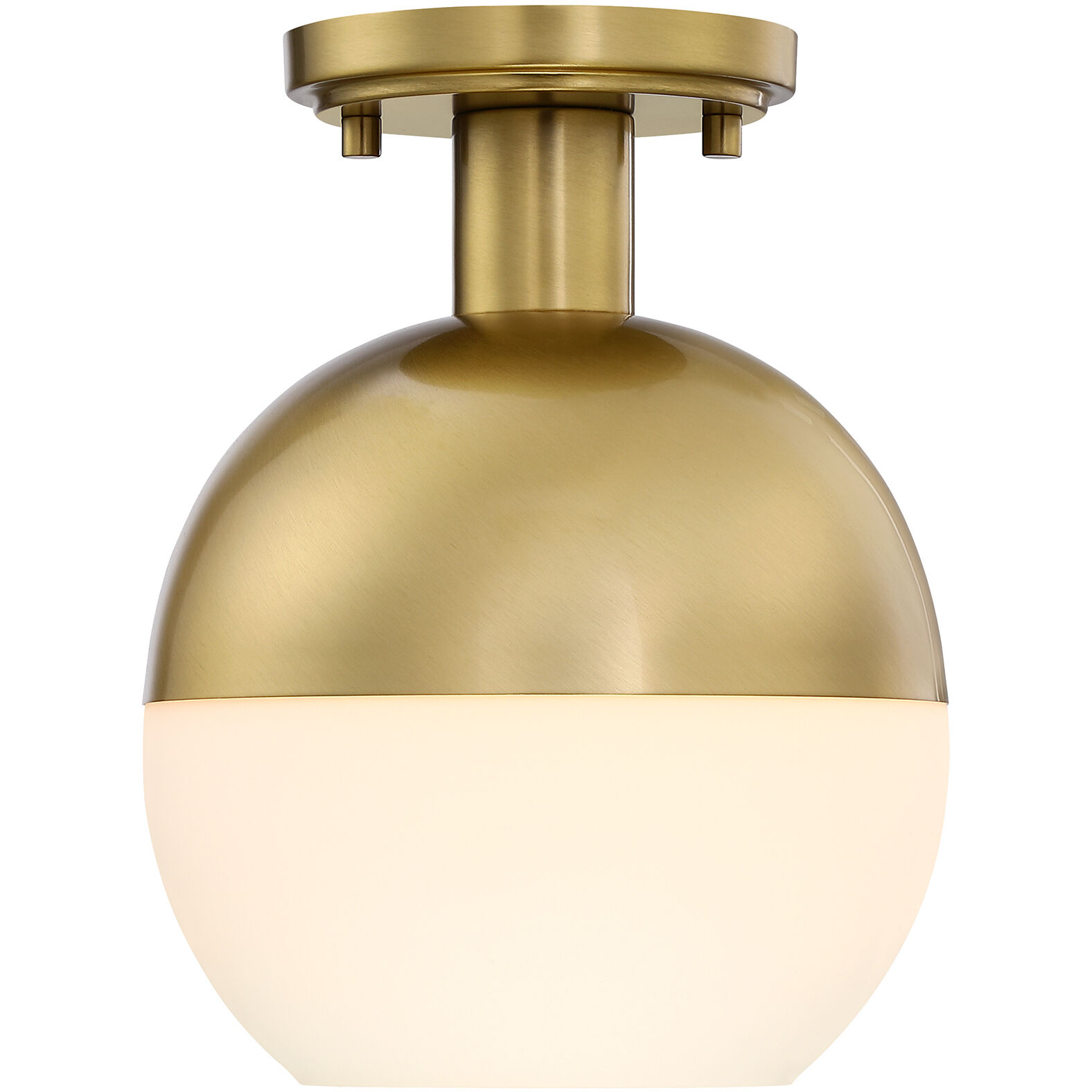 Linden 1 Light 8 inch Brushed Gold Semi Flush Mount Ceiling Light