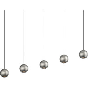 Hemisphere LED 15 inch Natural Anodized Pendant Ceiling Light