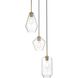 Gene 3 Light 17 inch Satin Gold Pendant Ceiling Light
