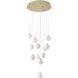 WHP Series 12 Light 24 inch Brass Chandelier Ceiling Light