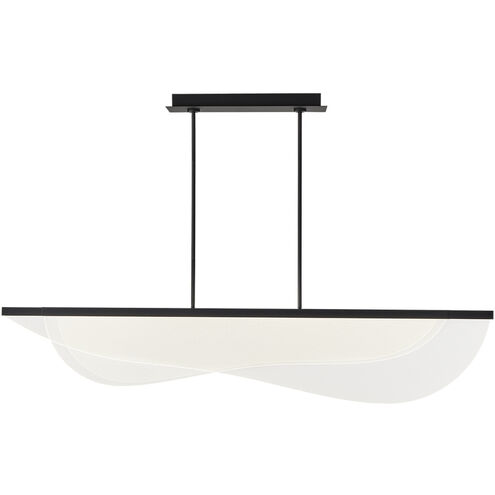 Sean Lavin Nyra LED Nightshade Black Linear Suspension Ceiling Light, Integrated LED