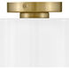 Pippa LED 8.5 inch Lacquered Brass Foyer Light Ceiling Light, Flush Mount