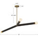 Calla 27.25 inch Brushed Gold Chandelier Ceiling Light in Matte Opal Glass
