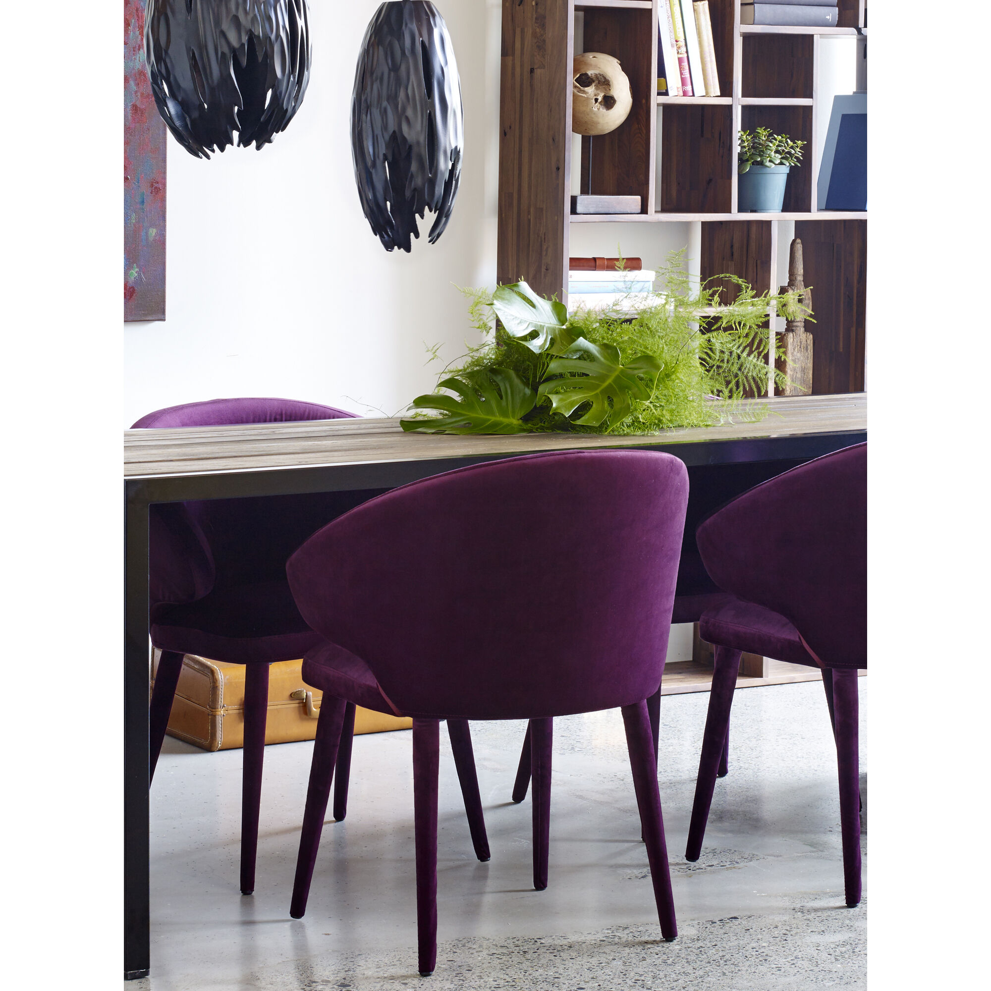 Moe s Home Collection EH 1104 10 Stewart Purple Dining Chair