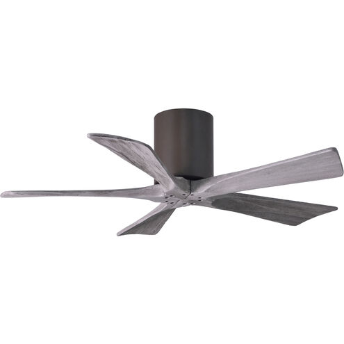 Atlas Irene-5H 42 inch Textured Bronze with Barnwood Tone Blades Ceiling Mount Paddle Fan in Barn Wood, Flush Mounted