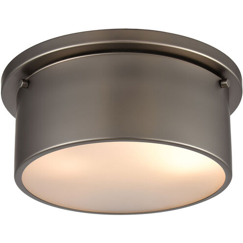 Erie 2 Light 10 inch Black Nickel Flush Mount Ceiling Light