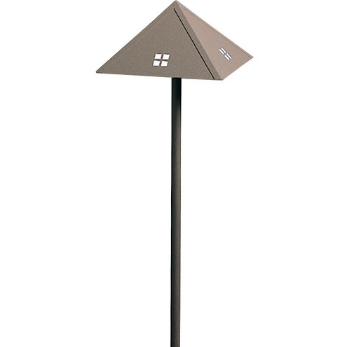 Evergreen 12V 18 watt Antique Brass Landscape Light in Amber Mica, Cloud Lift Overlay