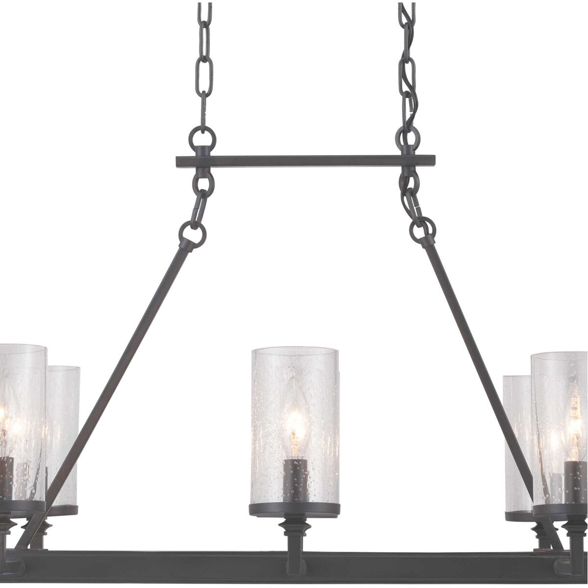 Gresham 8 Light 38 inch Graphite Chandelier Ceiling Light, Design Series