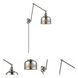 Large Bell 30 inch 3.50 watt Satin Nickel Swing Arm Wall Light, Franklin Restoration