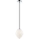 Gemma 1 Light 5.5 inch White Pendant Ceiling Light in Opal