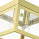 Nyack 2 Light 8 inch Satin Brass Flush Mount Ceiling Light