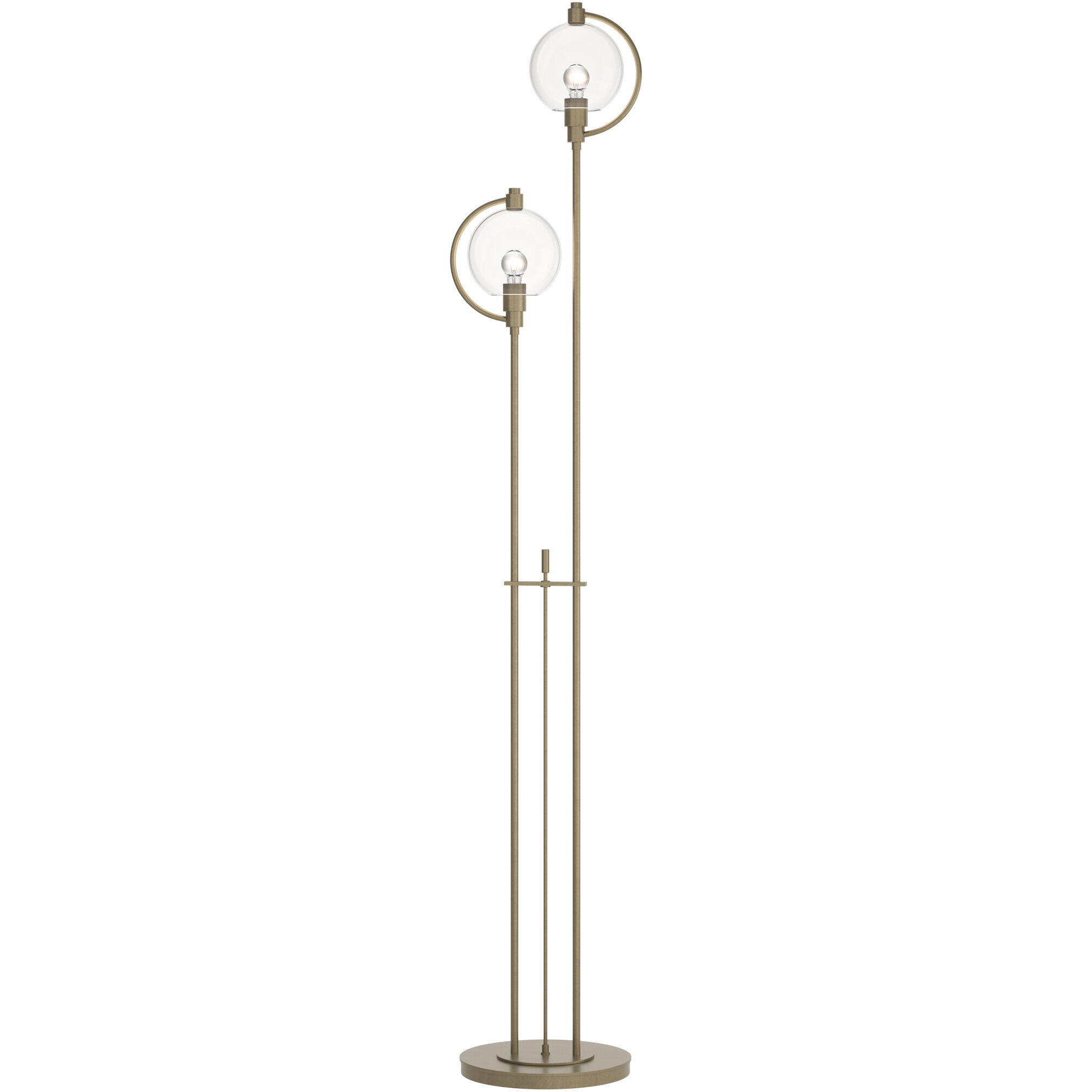 Pluto 68.1 inch 60 watt Soft Gold Floor Lamp Portable Light in Clear