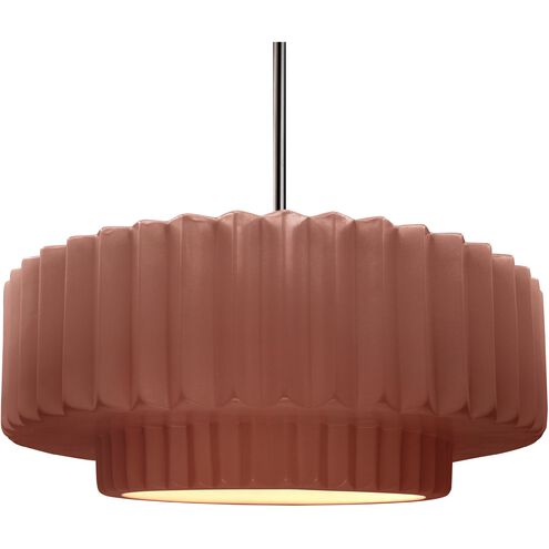 Radiance LED 16.25 inch Canyon Clay and Brushed Nickel Pendant Ceiling Light