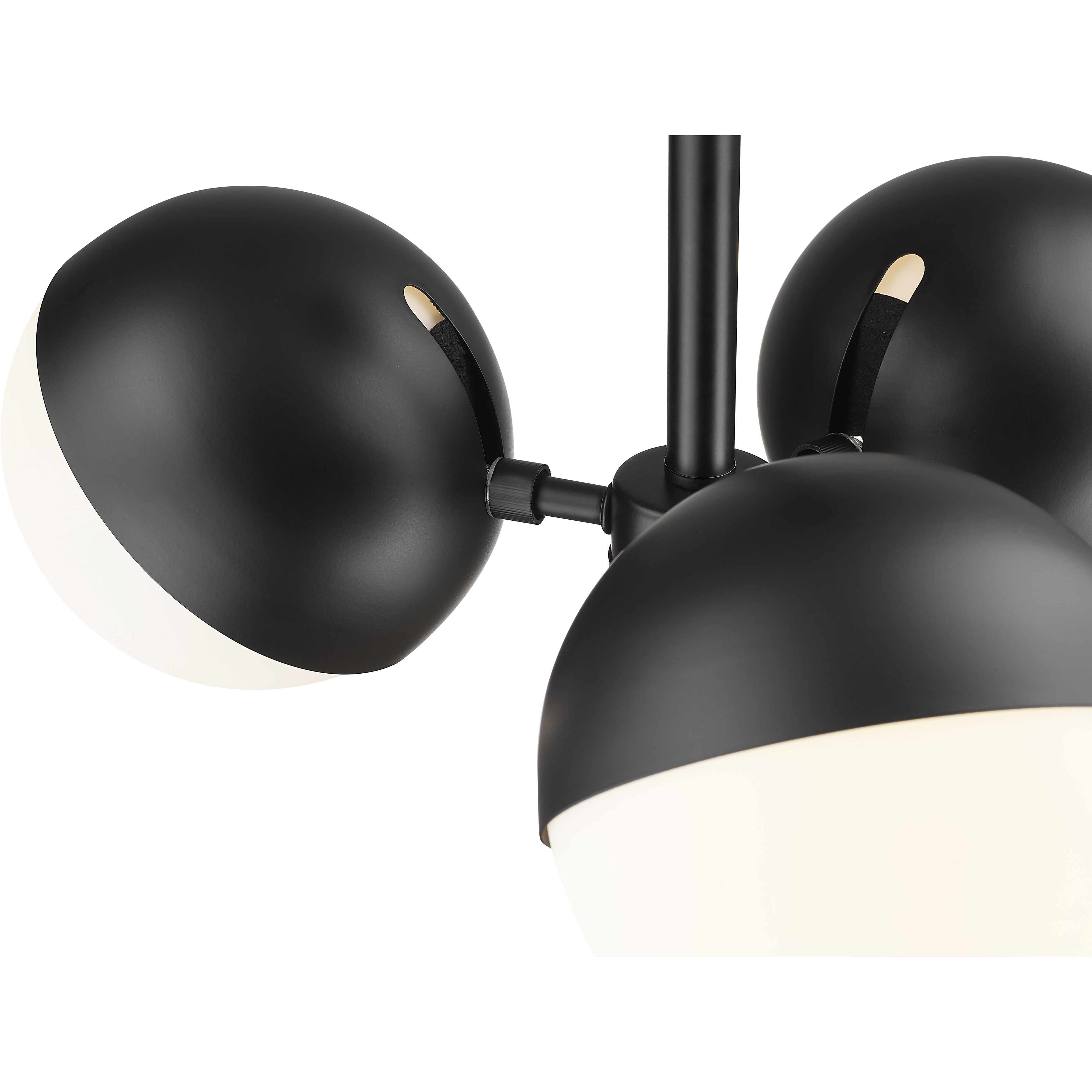 Realm Sphere 3 Light 17.25 inch Matte Black Semi Flush Mount Ceiling Light