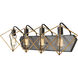 Metropolis 4 Light 31.5 inch Antique Gold and Rustic Bronze Bath Vanity Wall Light