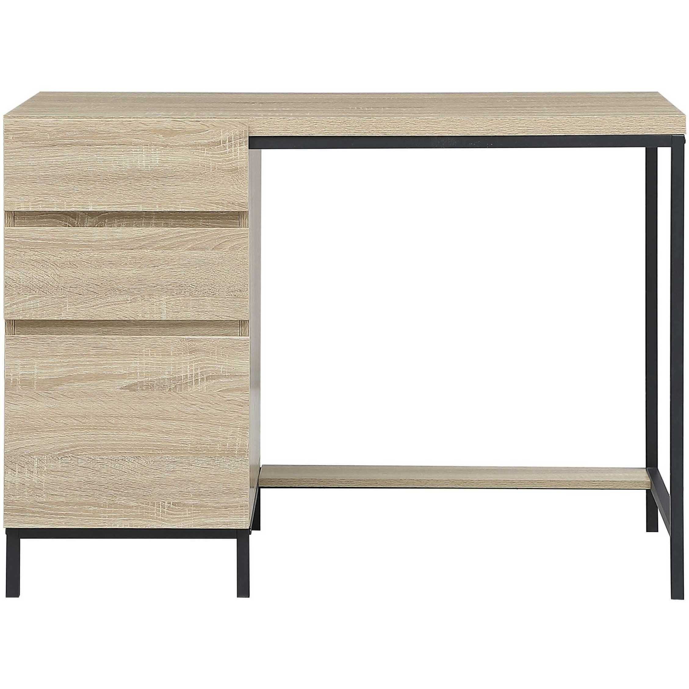 Emerson 42 inch Mango Wood and Black Desk