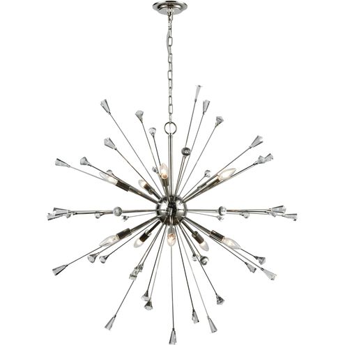 Sprigny 10 Light 38 inch Polished Nickel Chandelier Ceiling Light