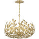Broche 5 Light 23 inch Antique Gold Chandelier Ceiling Light