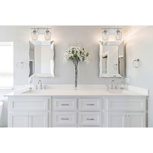 Octave 2 Light 13.75 inch Polished Chrome Bathroom Vanity Light Wall Light, Essentials