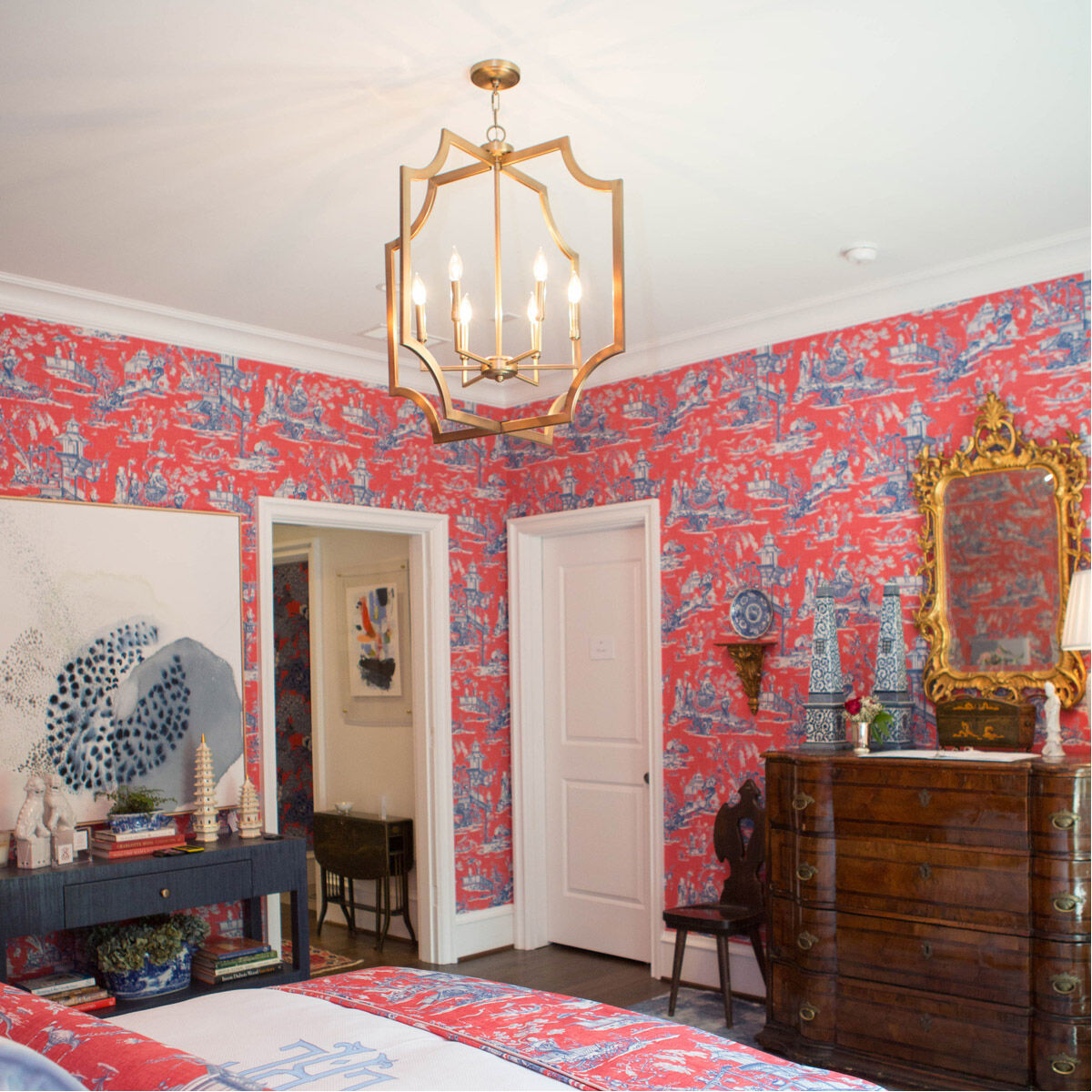 Lesley 6 Light 27.75 inch Aged Brass Foyer Ceiling Light