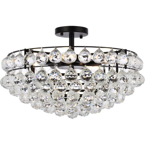 Savannah 5 Light 20 inch Black Flush Mount Ceiling Light