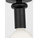 Drew & Jonathan Malcolm 1 Light 4.72 inch Midnight Black Flush Mount Ceiling Light in LED