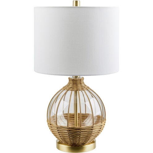 Nelliston 20 inch 100 watt Clear Accent Table Lamp Portable Light