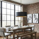 Cannery 5 Light 28 inch Dark Bronze and French Gold Pendant Ceiling Light