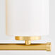 Belinder Wall Mount Wall Light in Aged Brass