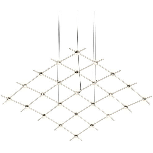 Constellation LED 121.75 inch Satin Nickel Chandelier Ceiling Light in Clear Glass