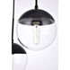 Eclipse 3 Light 18 inch Black Pendant Ceiling Light