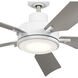 Guardian 54 inch White with Silver Blades Ceiling Fan