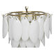 Lotus 4 Light 20 inch Antique Brass Chandelier Ceiling Light