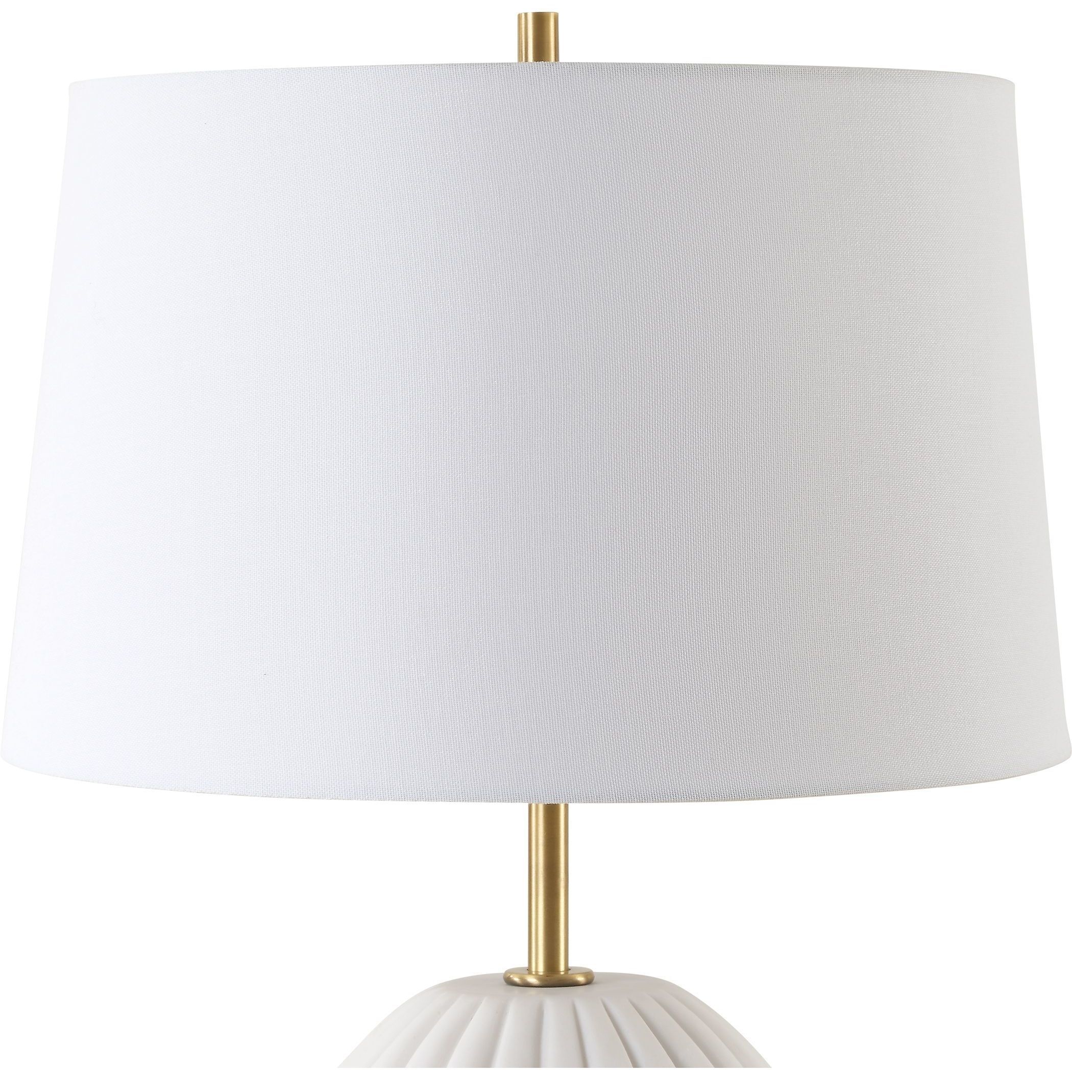 Lynna 22.5 inch 150.00 watt Ivory Stone and Brass Table Lamp Portable Light