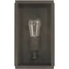 Hollis 1 Light 12 inch Blackened Brass Exterior Wall Sconce