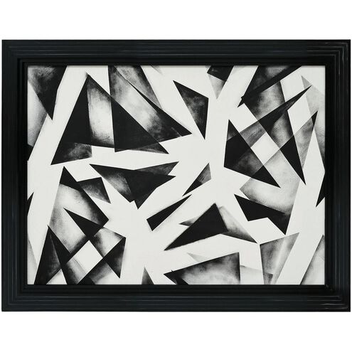 Spray Lines I Gloss Black Framed Wall Art
