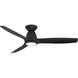 Skylark 54 inch Matte Black Flush Mount Ceiling Fan