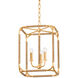 Laurenceston 3 Light 13 inch Gold Leaf Indoor Lantern Ceiling Light