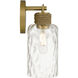 Baltic 1 Light 4.75 inch Brushed Gold Wall Sconce Wall Light