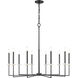 Gaultier 10 Light 44.75 inch Matte Black and Modern Gold Chandelier Ceiling Light