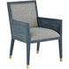 Santos Vintage Navy and Satin Brass and Barrett Dusk Armchair