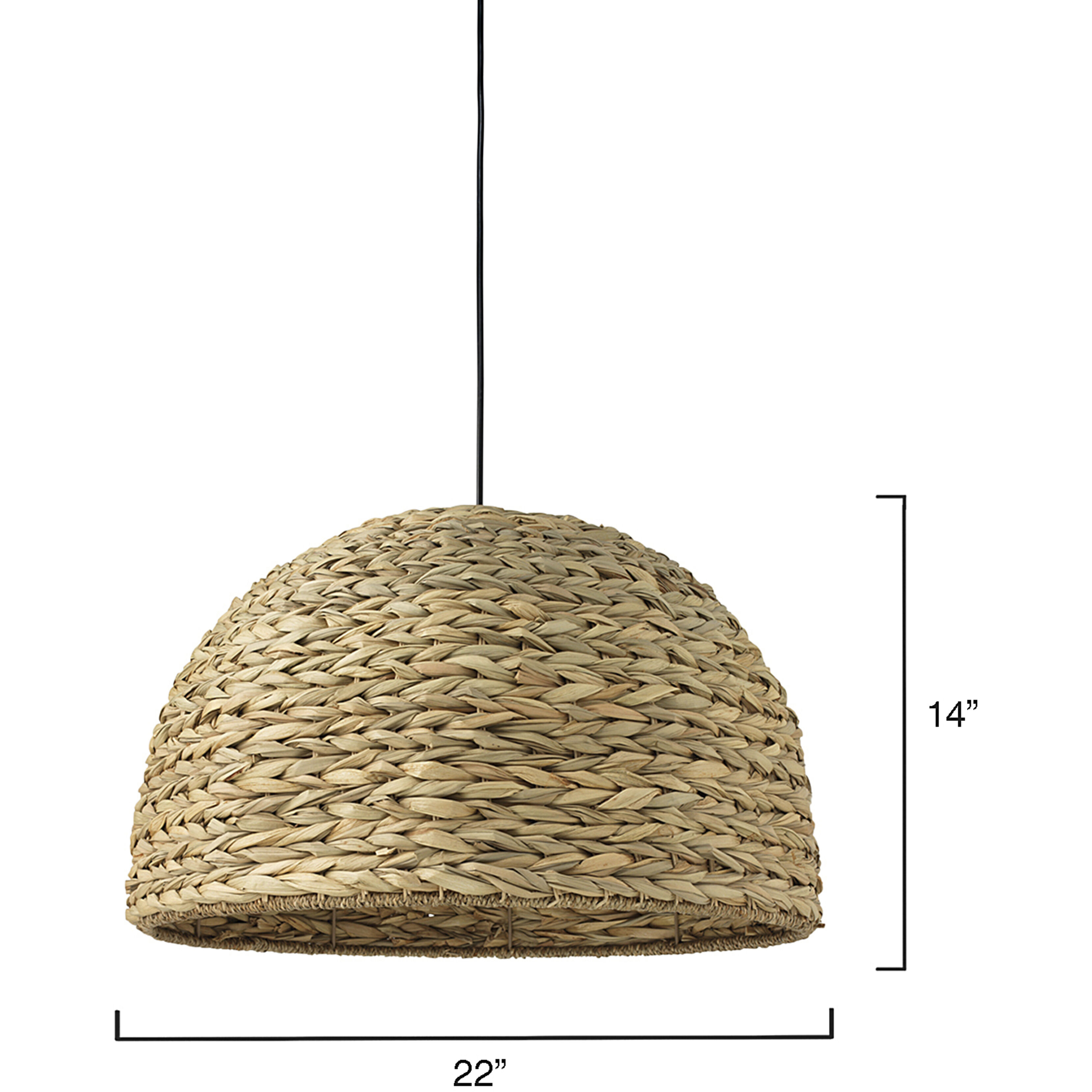 Shoreline 1 Light 22 inch Natural Pendant Ceiling Light
