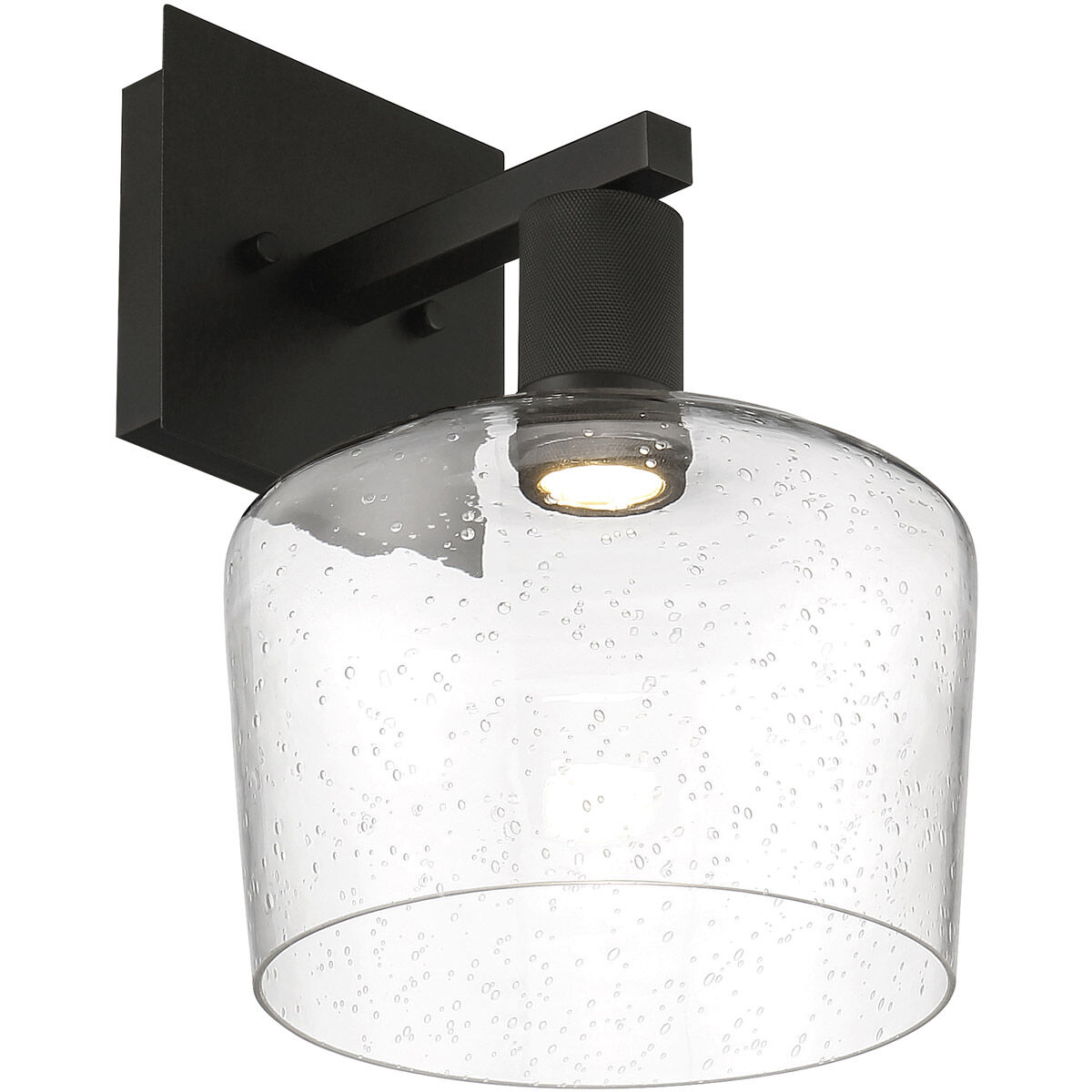 Port Nine LED 9 inch Matte Black Wall Sconce Wall Light in Seeded