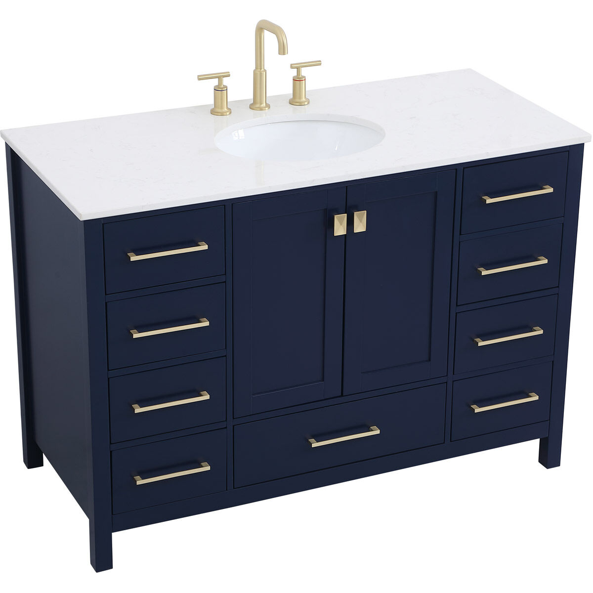 Irene 48 X 22 X 34 inch Blue Vanity Sink Set