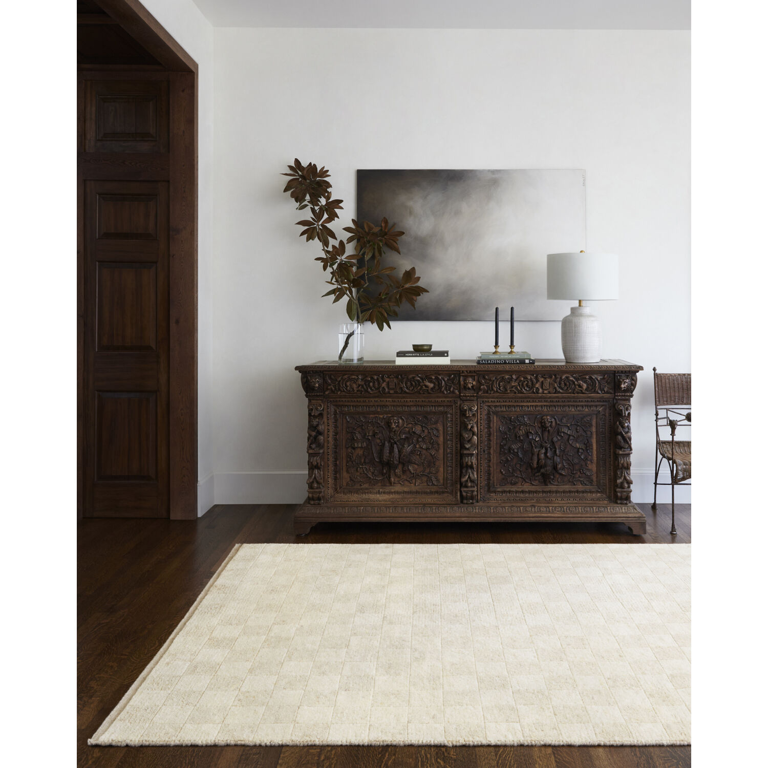 Davey 120 X 96 inch Cream / Light Beige Handmade Rug in 8 x 10