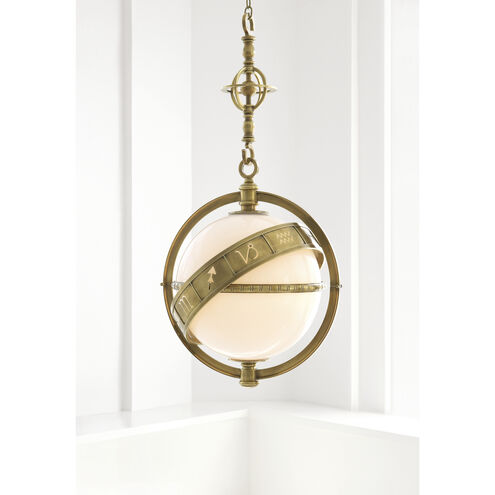 Chapman & Myers Zodiac 2 Light 23.5 inch Antique-Burnished Brass Lantern Pendant Ceiling Light