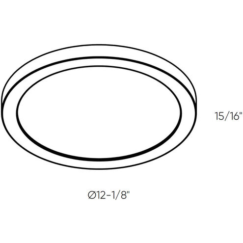 Radiance 1 Light 12 inch White Flushmount Ceiling Light