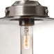 Mira 1 Light Satin Nickel Pendant Ceiling Light in Clear Glass