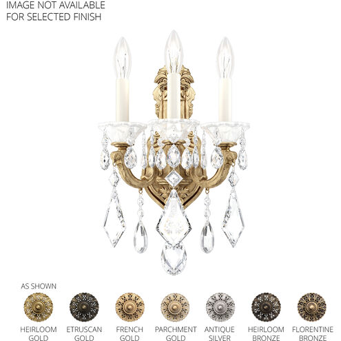 La Scala 3 Light 7.5 inch Etruscan Gold Wall Sconce Wall Light in Radiance